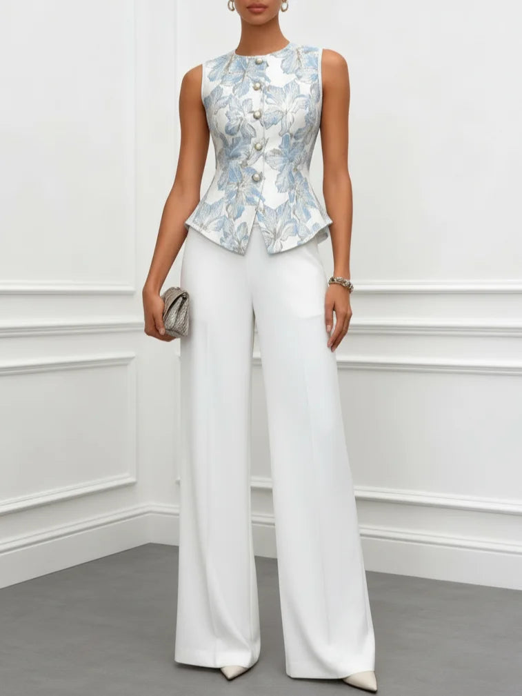 Selma | Satijnen set met camisole en broek