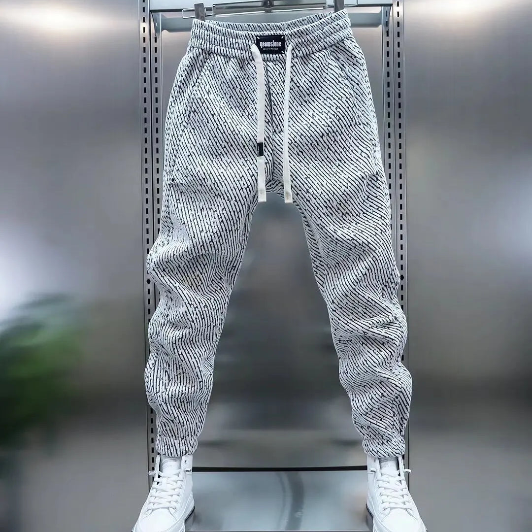 Felix | Gebreide joggingbroek met structuur