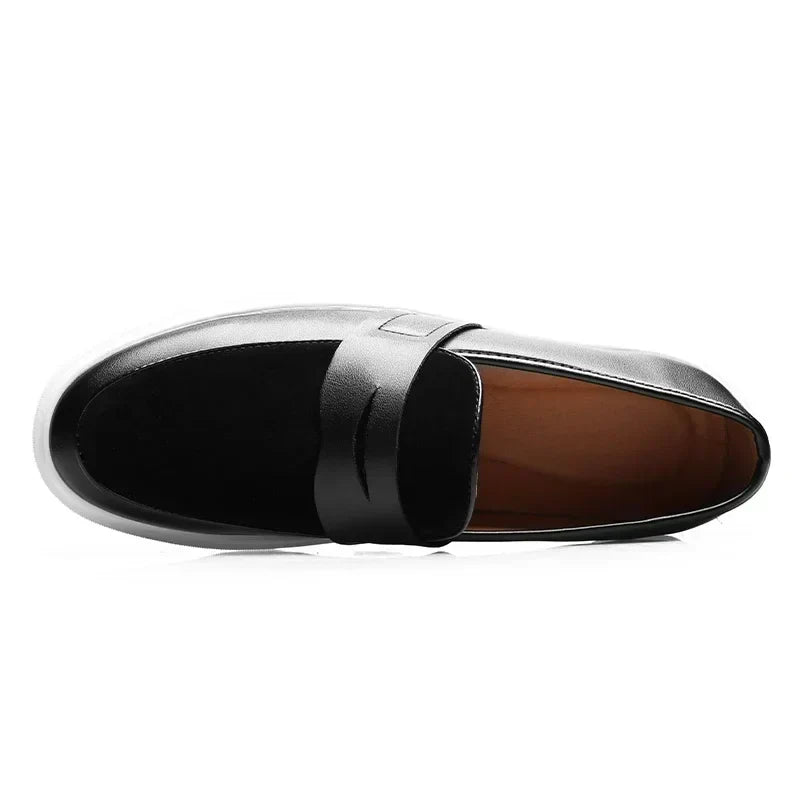 Sikko | Zwarte leren penny loafers