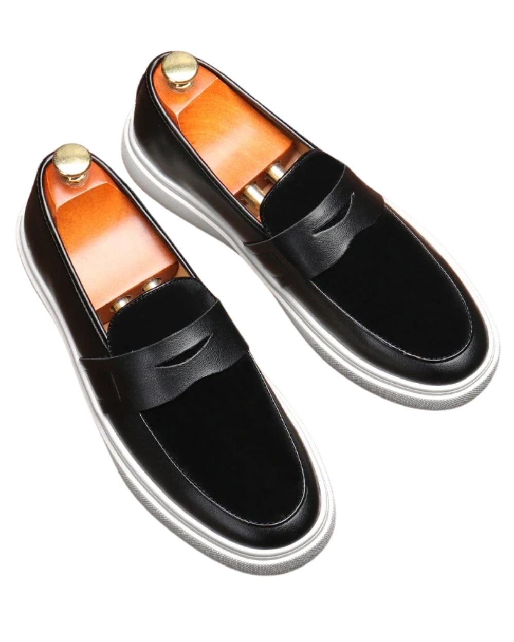 Sikko | Zwarte leren penny loafers