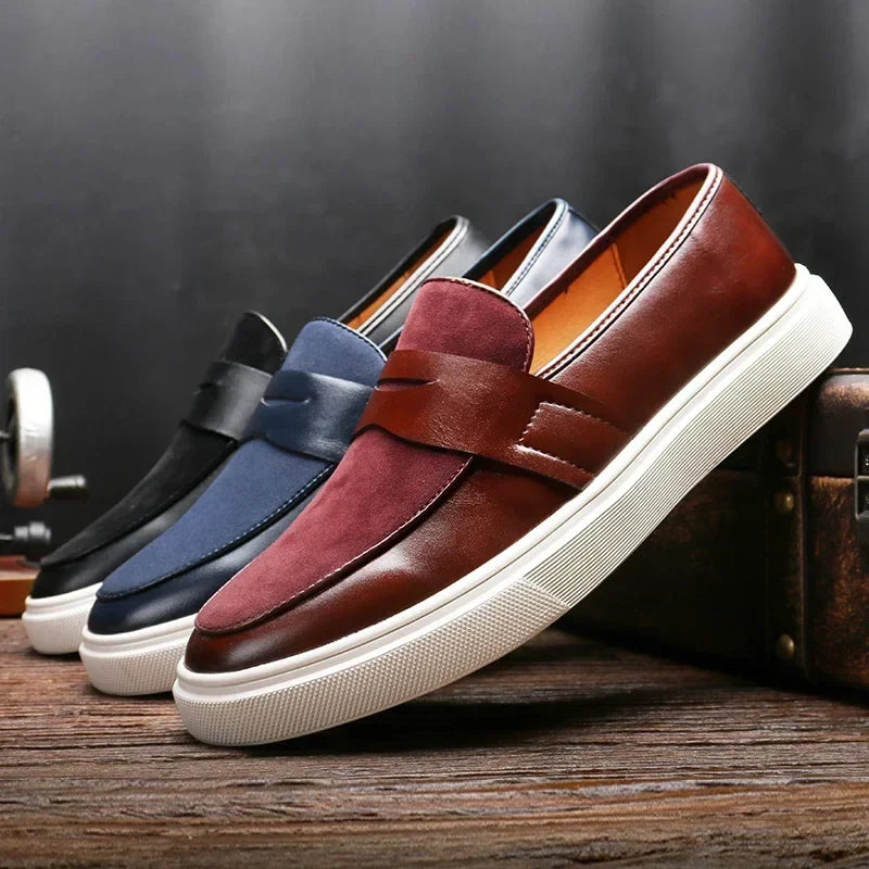 Sikko | Zwarte leren penny loafers