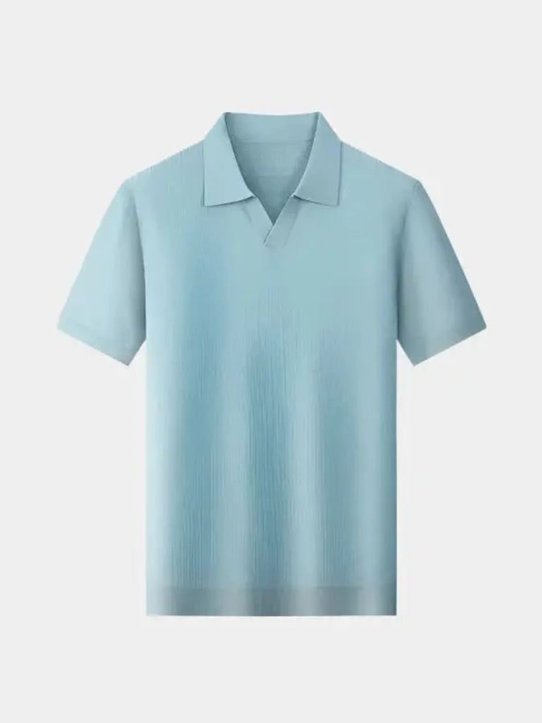 Simon | Shirt met open kraag en korte mouwen