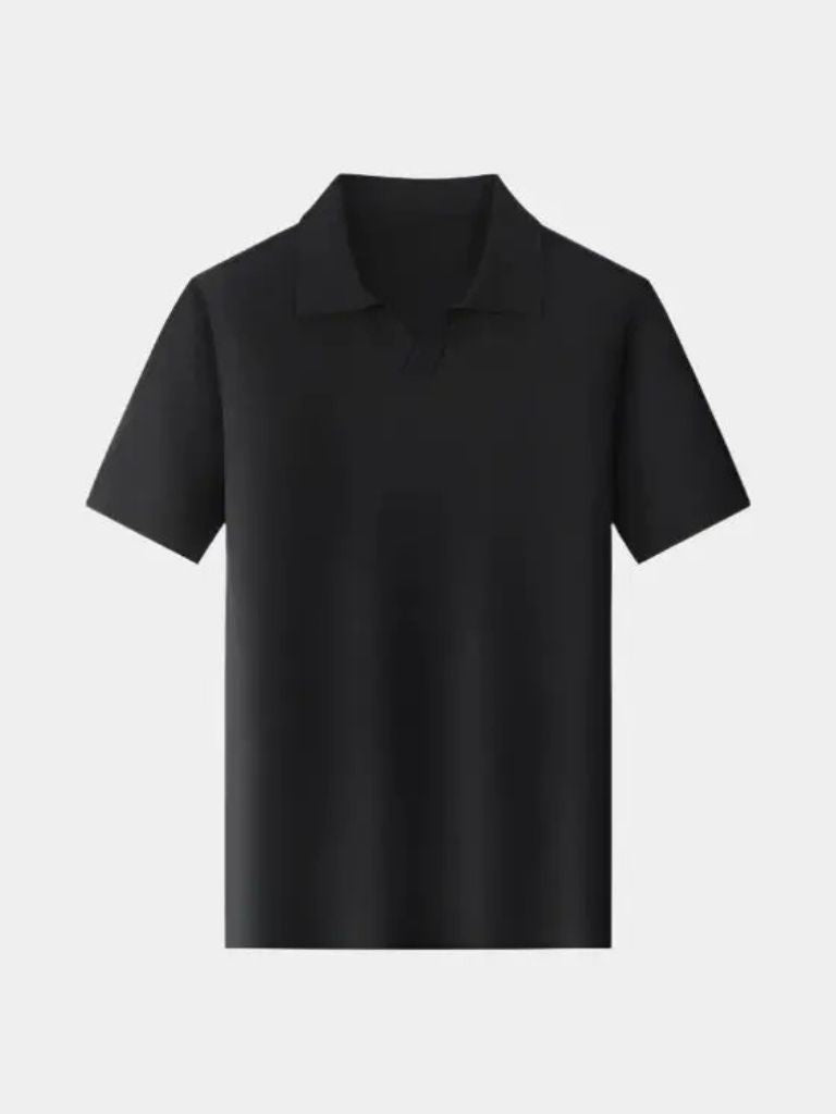 Simon | Shirt met open kraag en korte mouwen