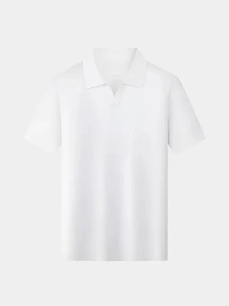 Simon | Shirt met open kraag en korte mouwen