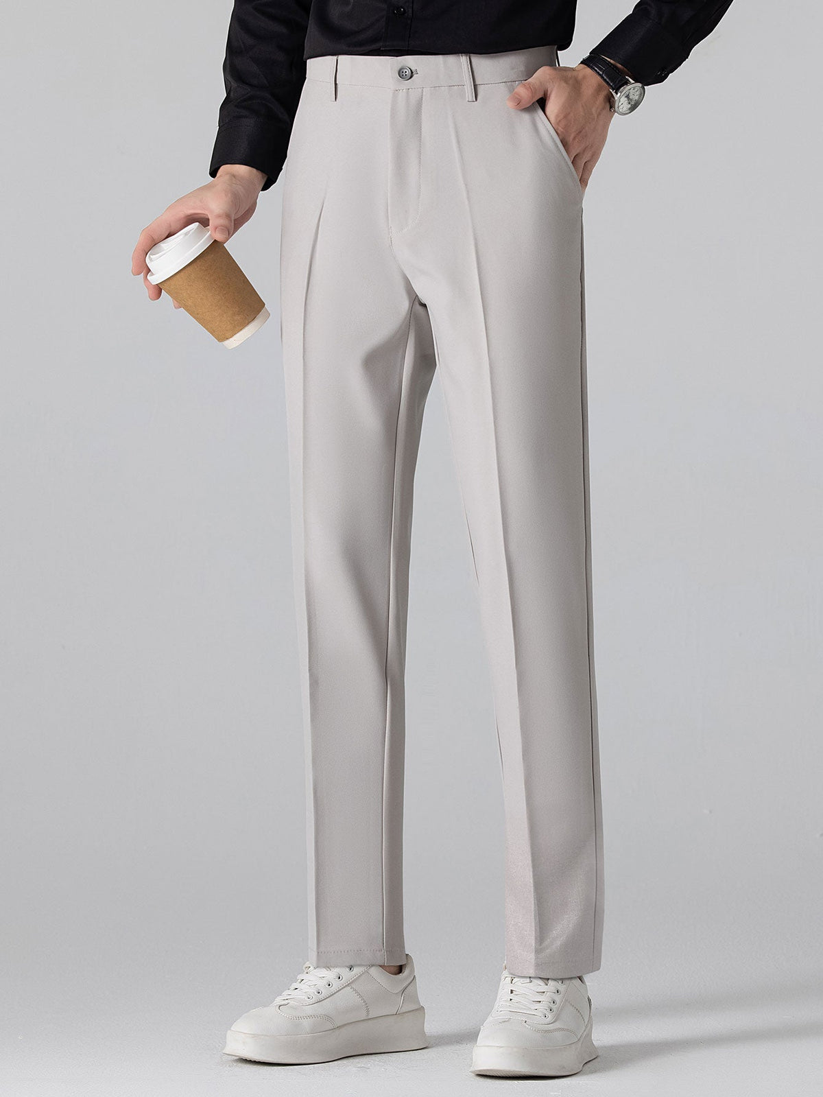 Sjoerd | Slim fit taps toelopende pantalon