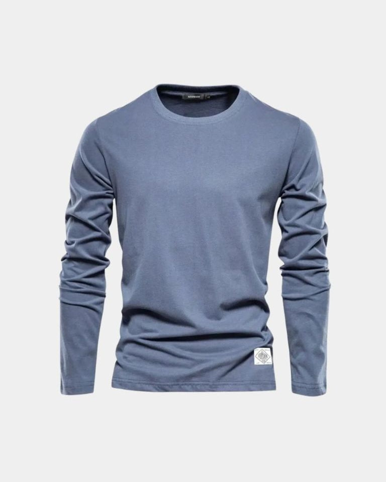 Teake | Marineblauwe trui met ronde hals