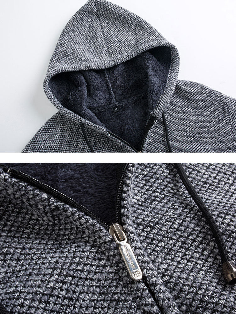 Stefan | Trui met capuchon en rits in maat 2XL