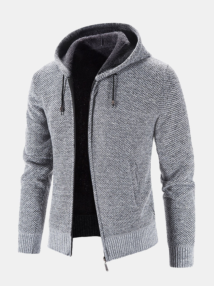 Stefan | Trui met capuchon en rits in maat 2XL