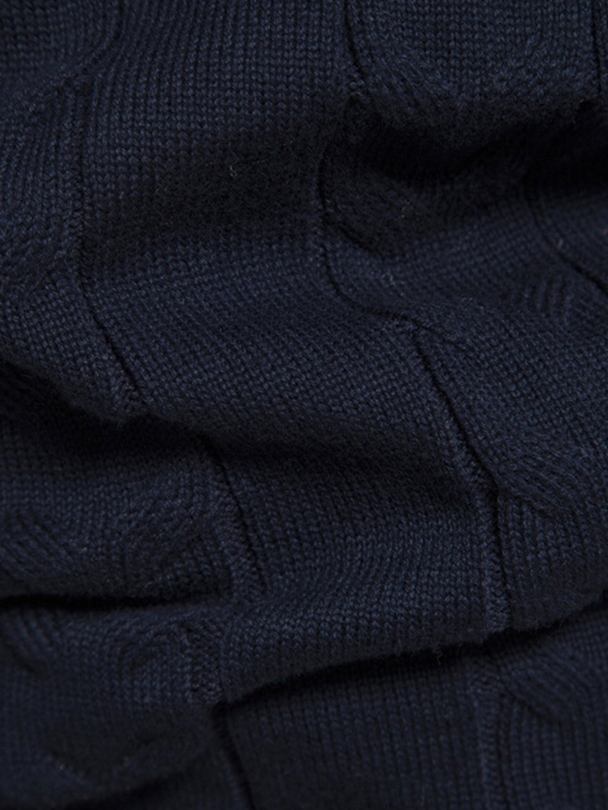 Sven | Jacquardtrui met contrastpatroon en korte rits