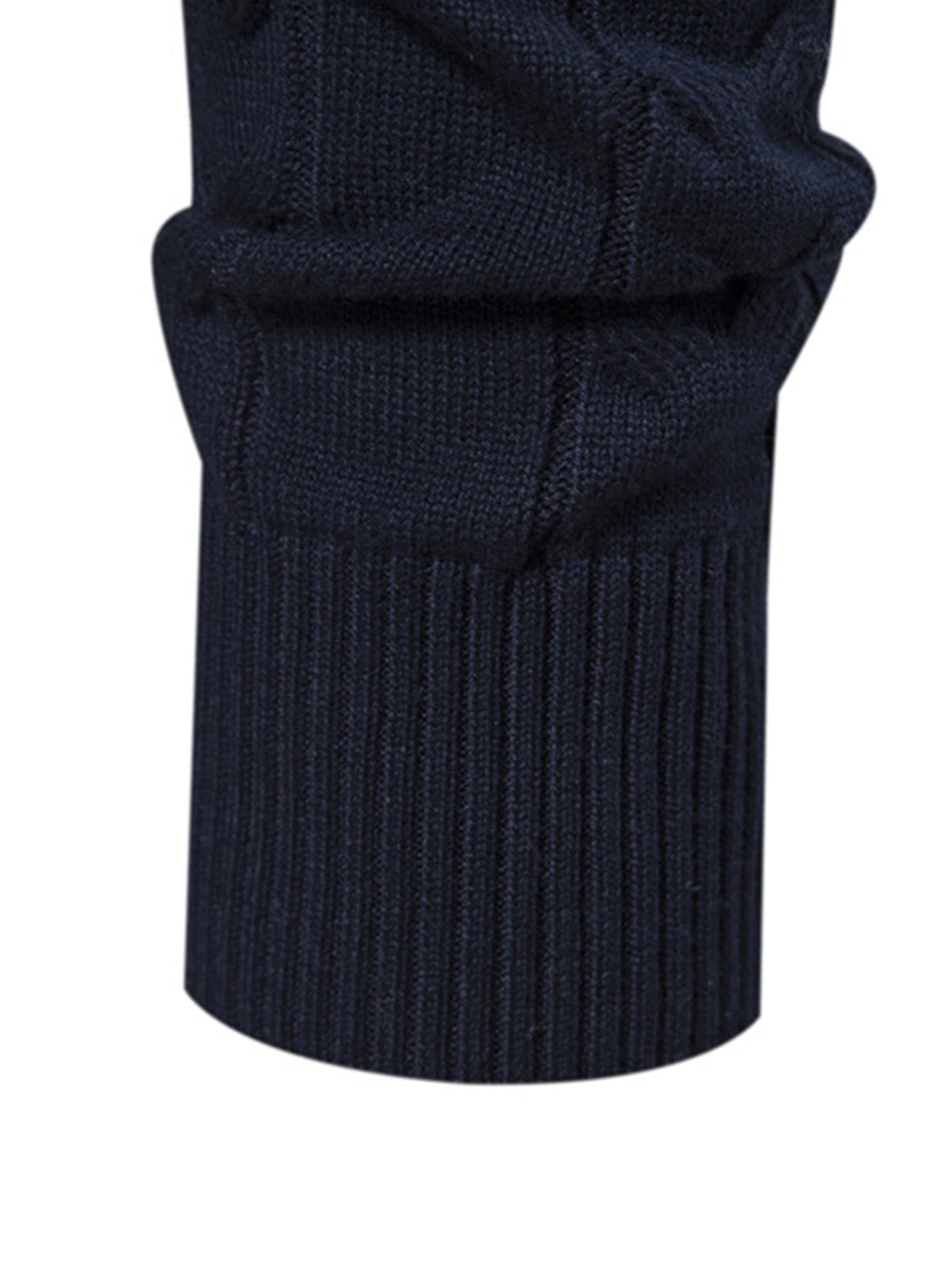 Sven | Jacquardtrui met contrastpatroon en korte rits