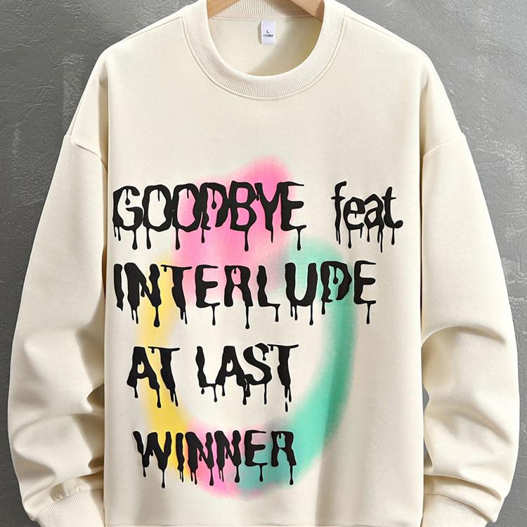 Sven | Sweater met graffiti-tekstprint