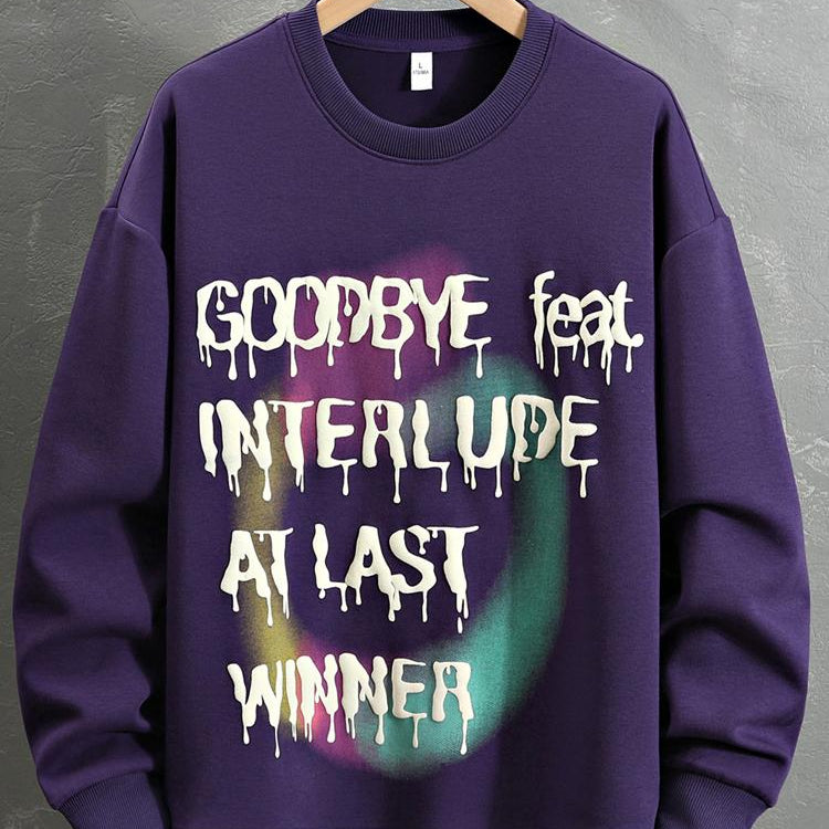 Sven | Sweater met graffiti-tekstprint
