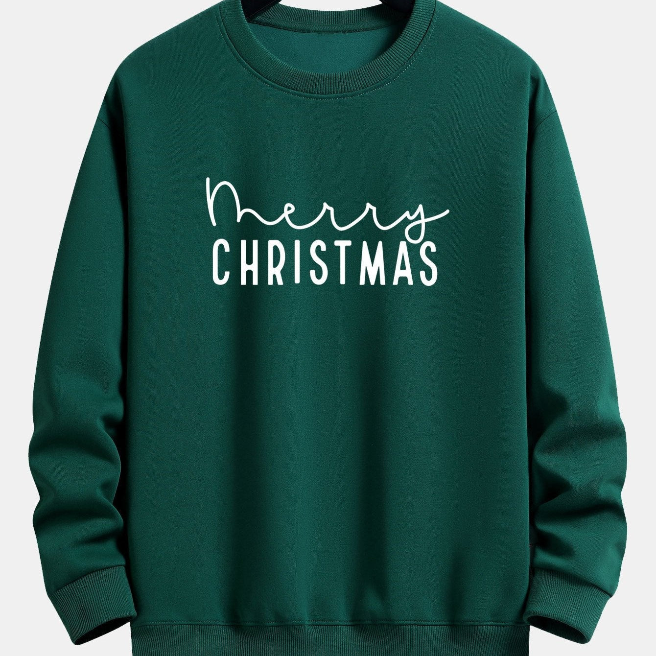 Teun | Kerstsweater met kerstgroetprint en relaxte pasvorm