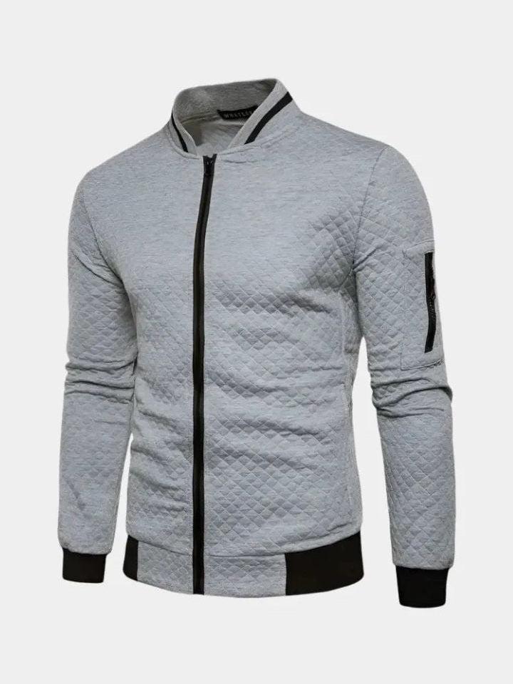 Stijn | Marineblauw bomberjack met structuur