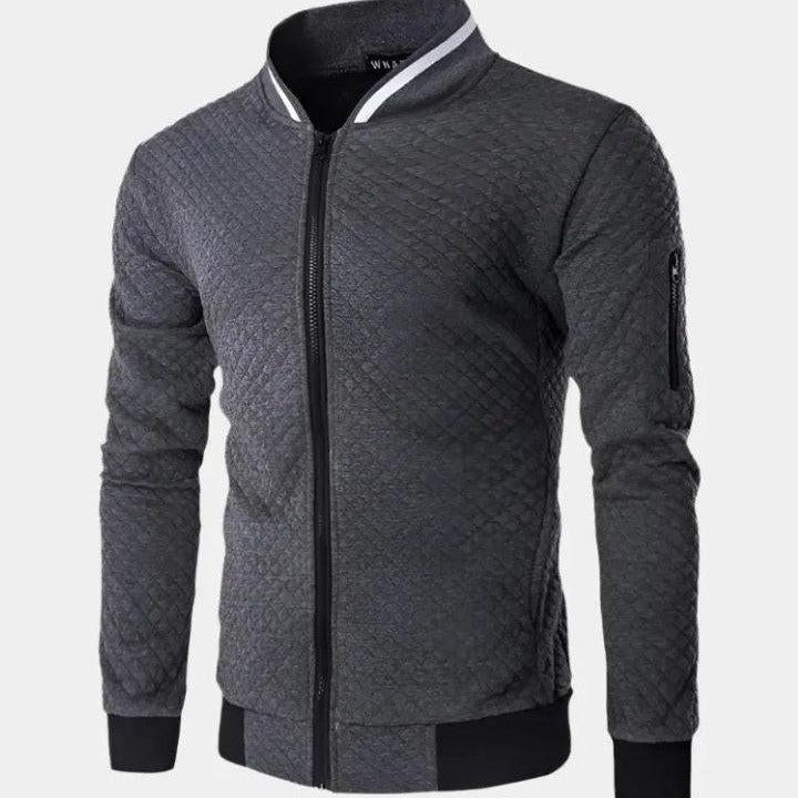 Stijn | Marineblauw bomberjack met structuur