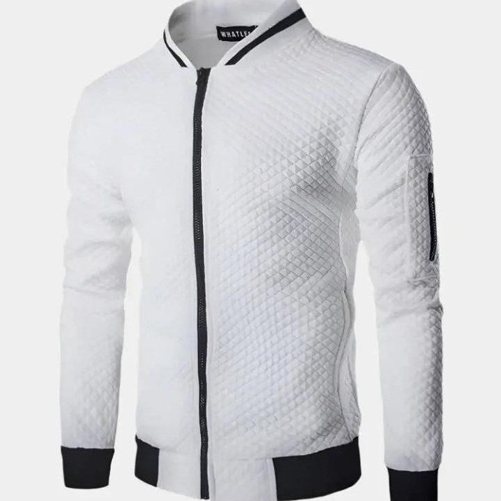 Stijn | Marineblauw bomberjack met structuur