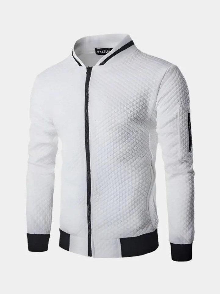 Stijn | Marineblauw bomberjack met structuur