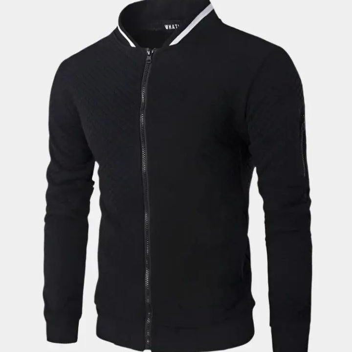 Stijn | Marineblauw bomberjack met structuur