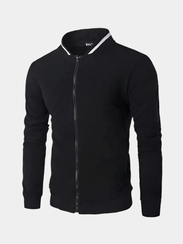 Stijn | Marineblauw bomberjack met structuur