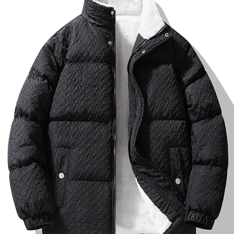 Thijs | Jacquard jas met teddyvoering