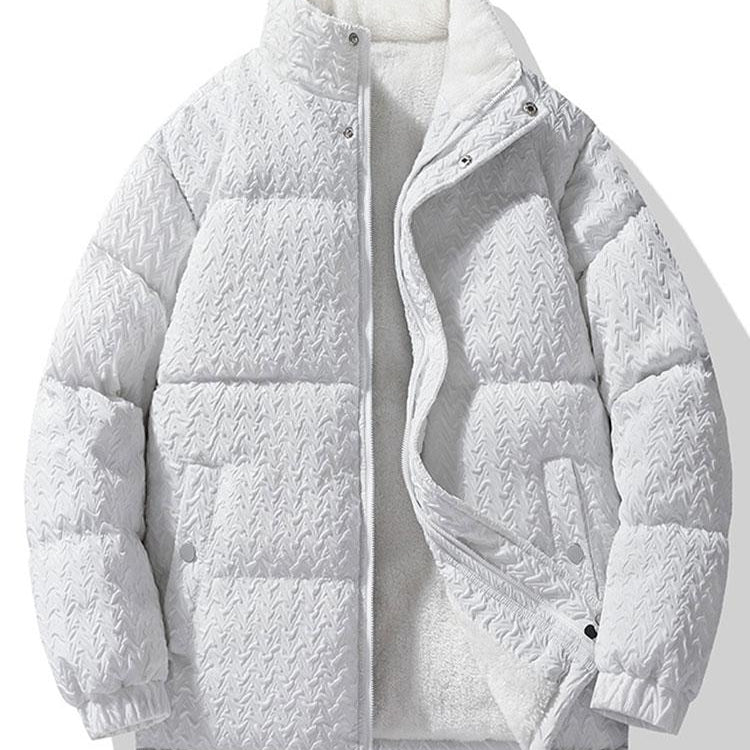 Thijs | Jacquard jas met teddyvoering
