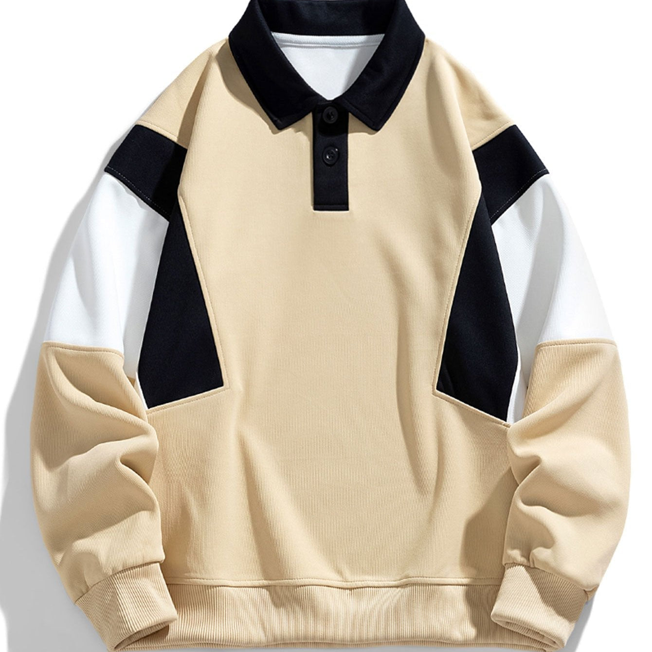 Thijs | Polosweater met kleurvlakken en relaxte pasvorm