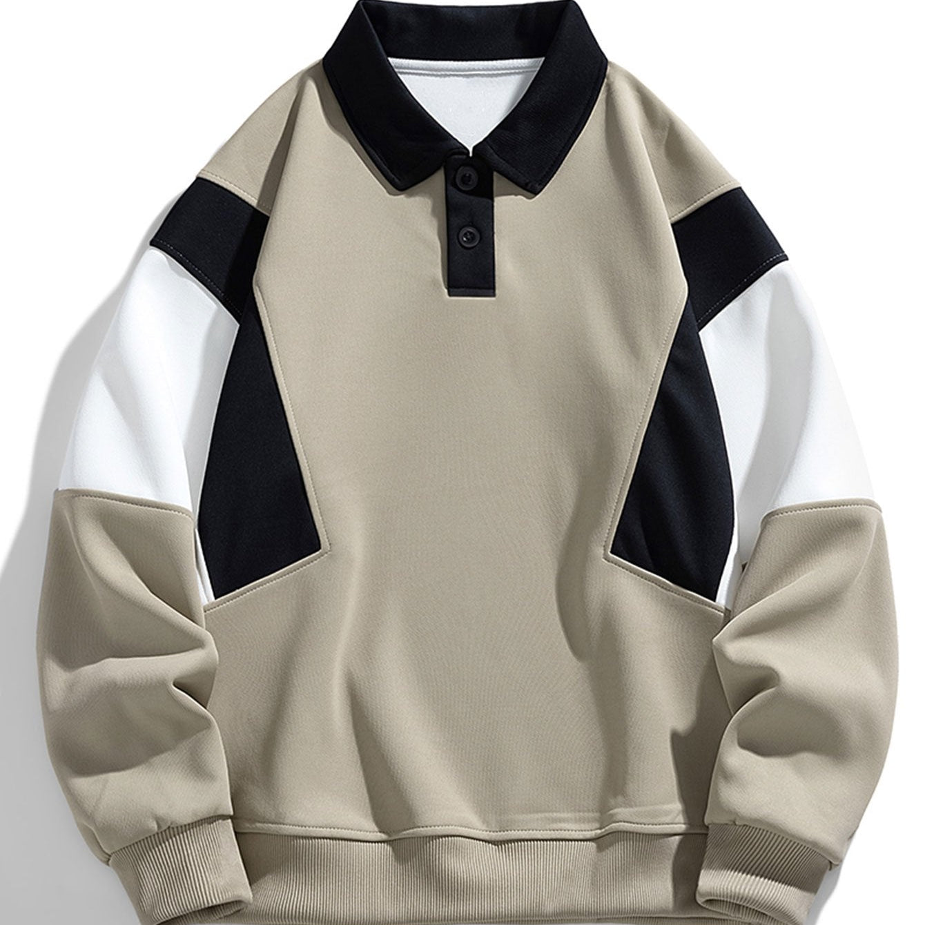 Thijs | Polosweater met kleurvlakken en relaxte pasvorm
