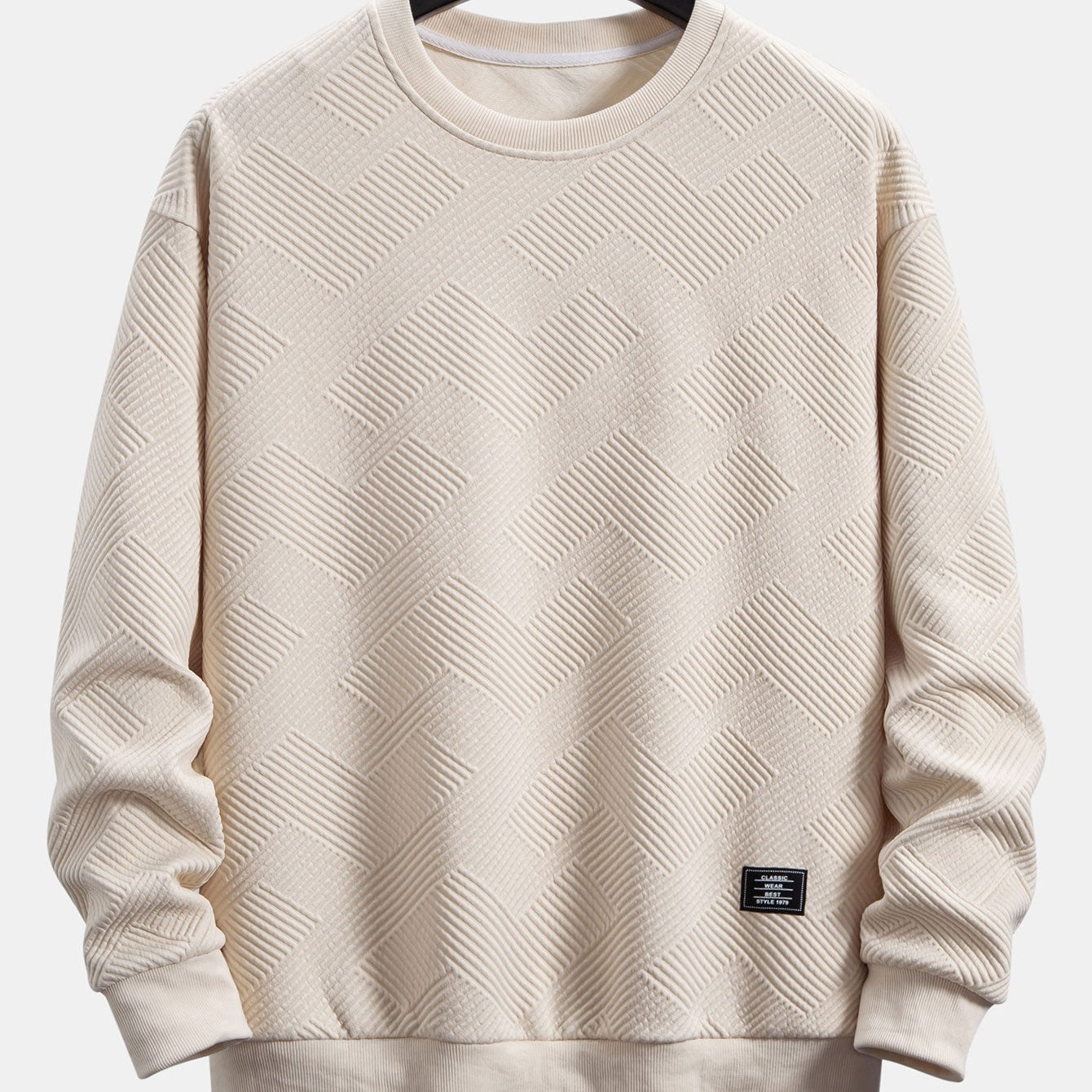 Thomas | Sweater met geometrische strepen en relaxte pasvorm
