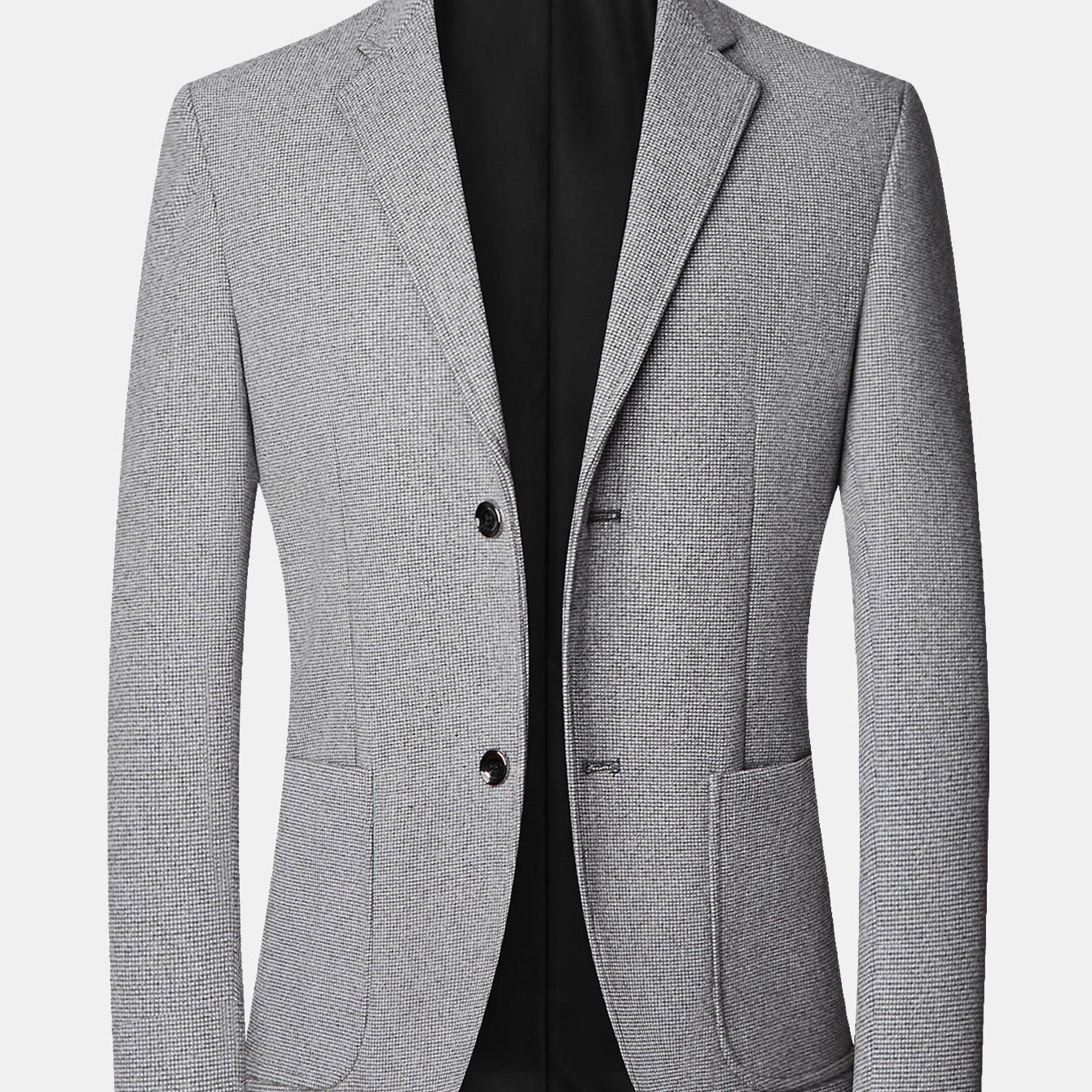 Ties | Blazer met fijne ruit in wollook