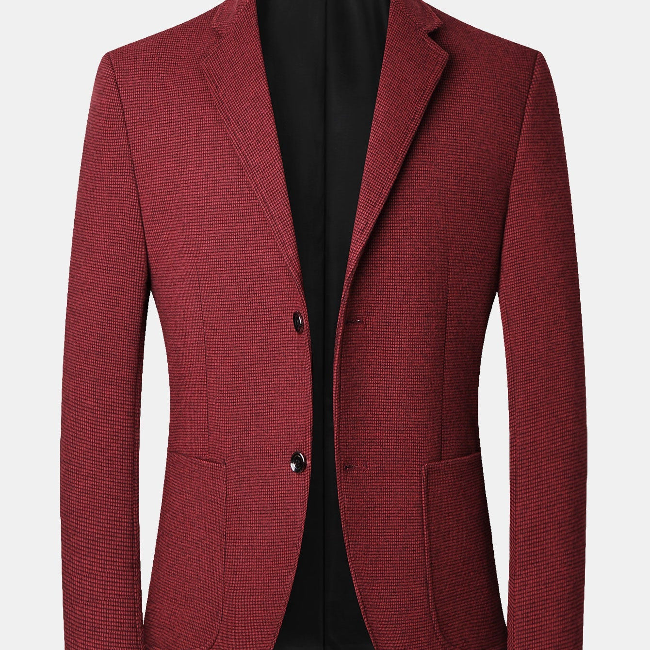 Ties | Blazer met fijne ruit in wollook