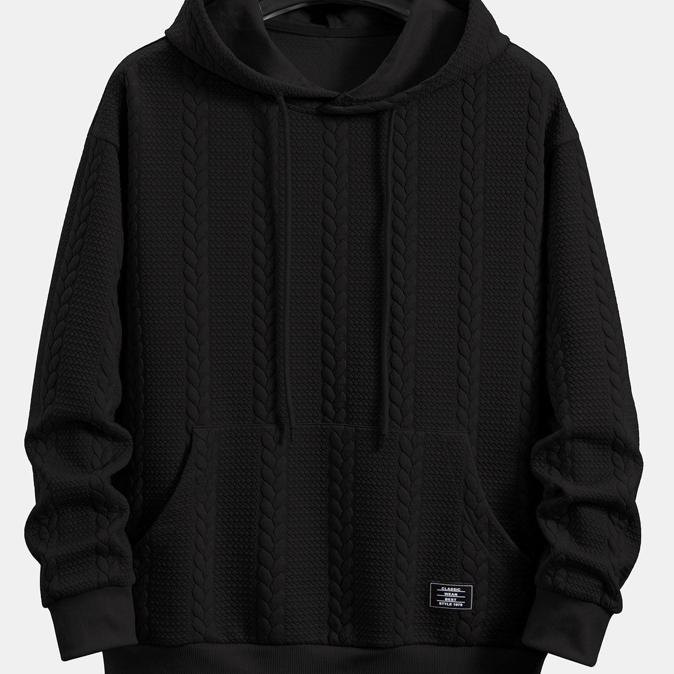 Ties | Hoodie met jacquarddessin, tarwemotief en relaxte pasvorm