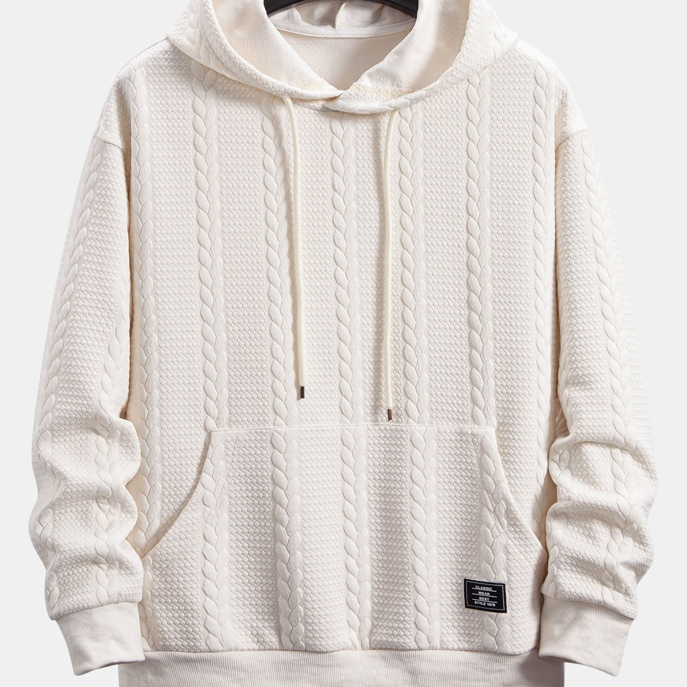 Ties | Hoodie met jacquarddessin, tarwemotief en relaxte pasvorm