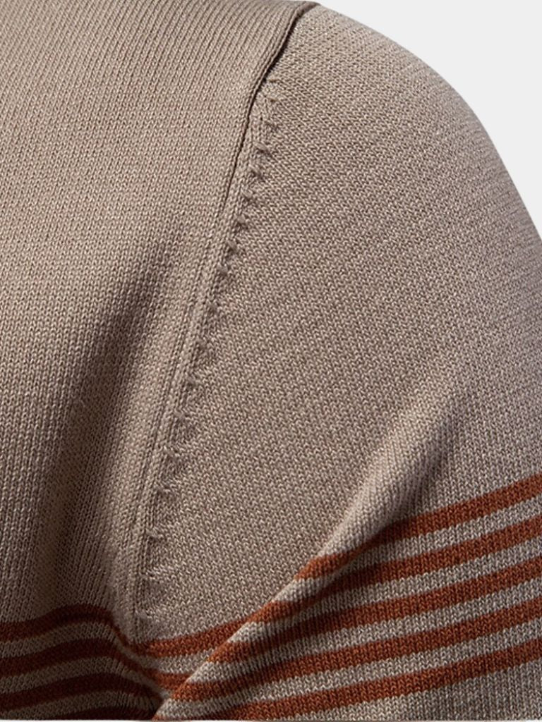 Timon | Witte polo met streepdetail