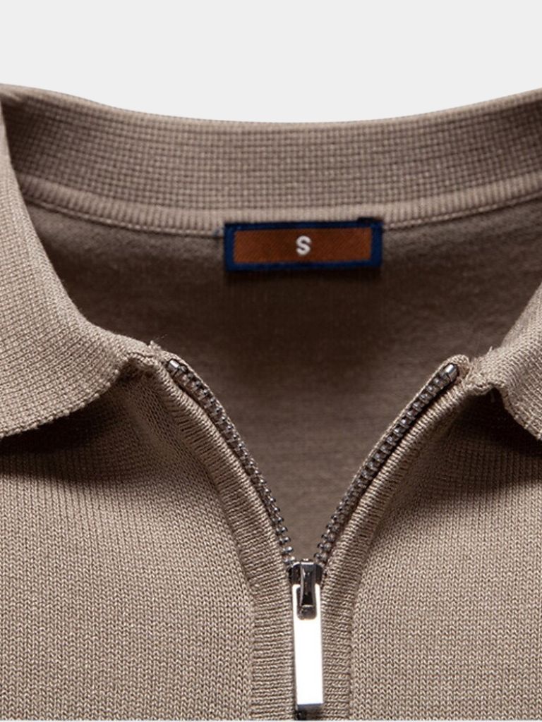 Timon | Witte polo met streepdetail