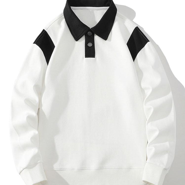 Tobias | Polosweater met contrastdetails