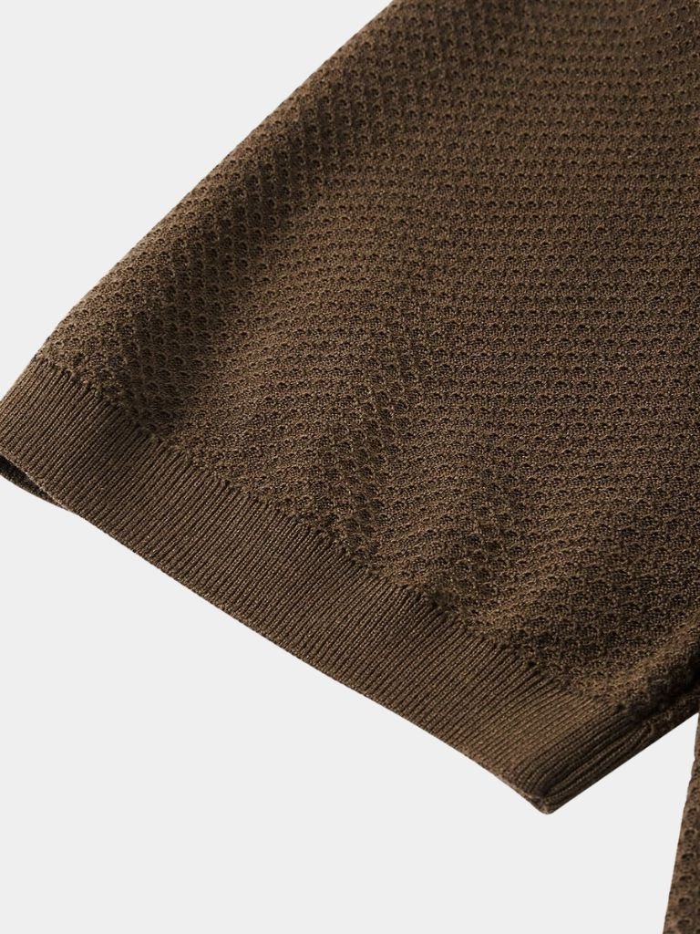 Tristan | Gebreide polo met open revers