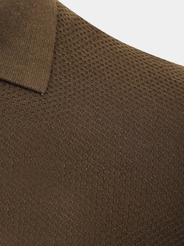 Tristan | Gebreide polo met open revers