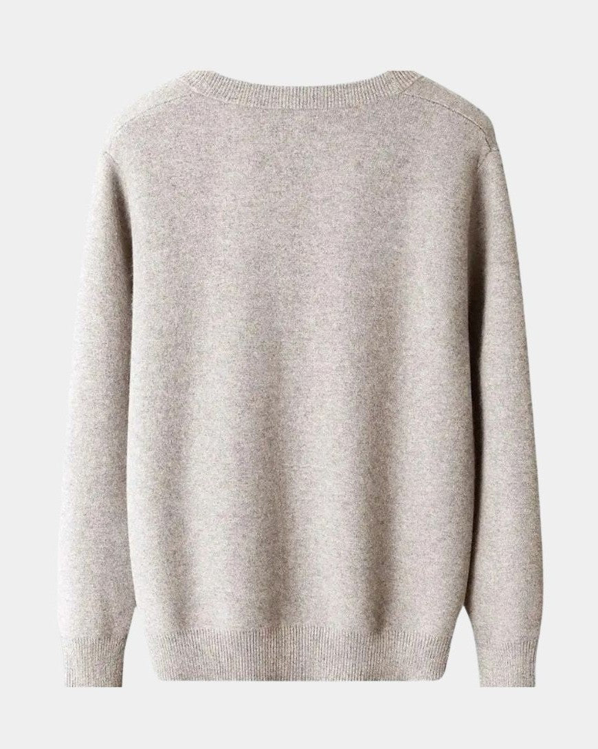 Yde | Beige gebreid vest met knoopsluiting