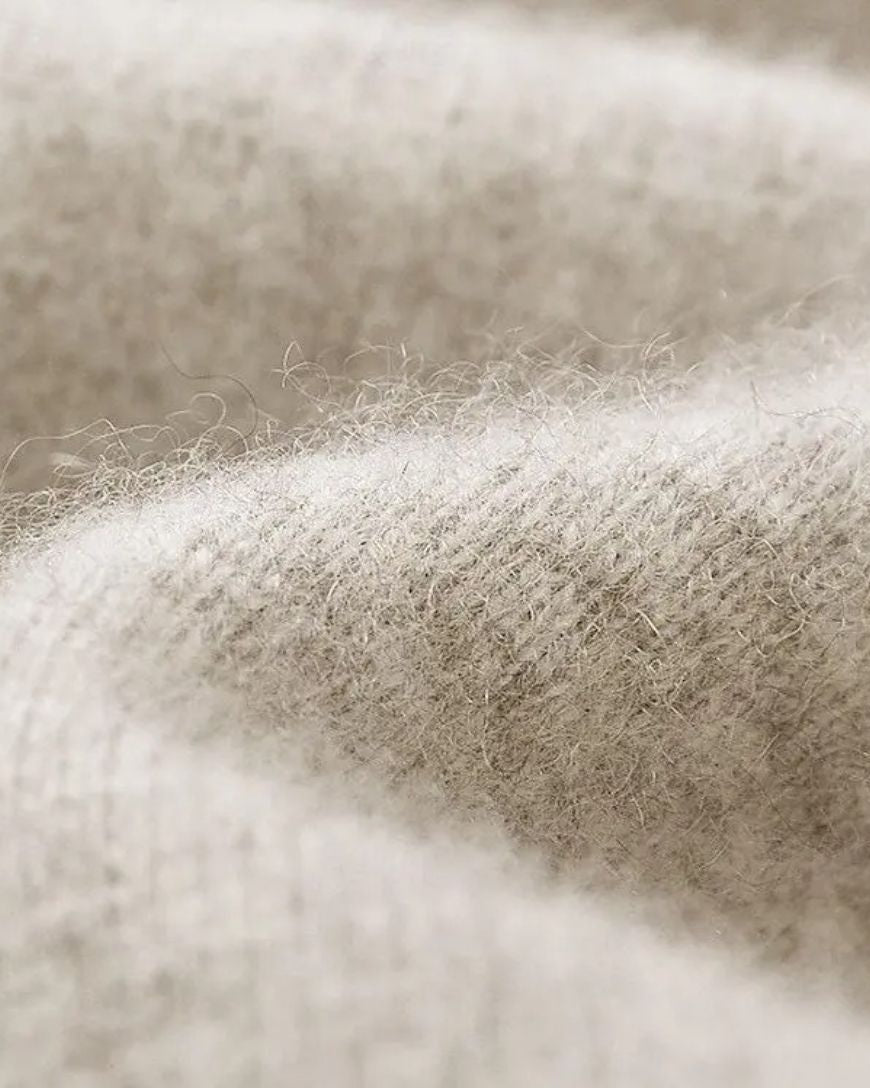 Yde | Beige gebreid vest met knoopsluiting