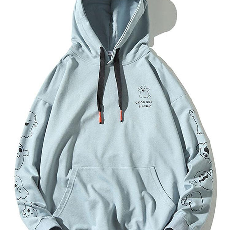 Victor | Hoodie met spookprint en relaxte pasvorm