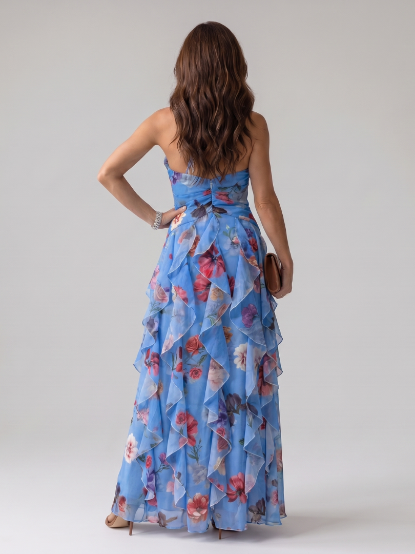 Wendy | Maxi-jurk met bloemenprint in lila