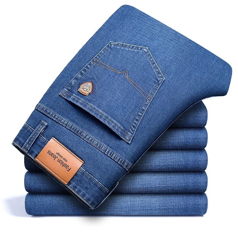Wim | Klassieke jeans met rechte pijpen en stretch