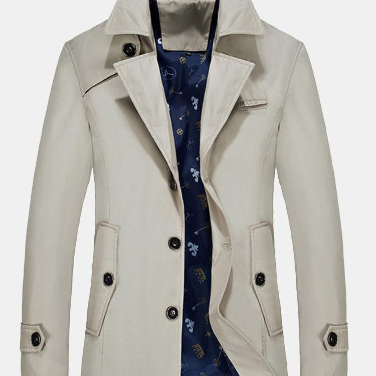 Wim | Trenchcoat van middellange lengte