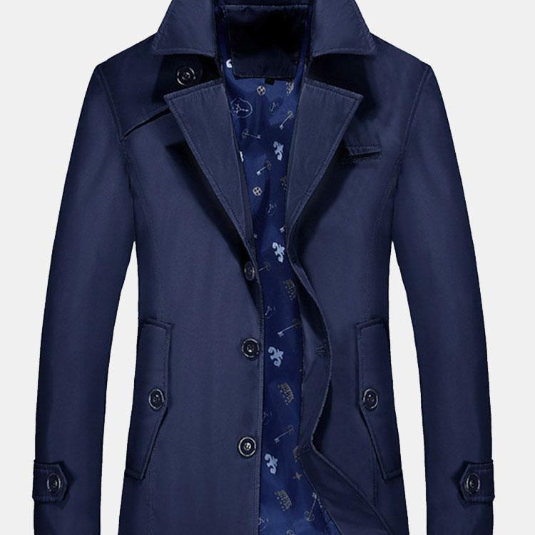 Wim | Trenchcoat van middellange lengte
