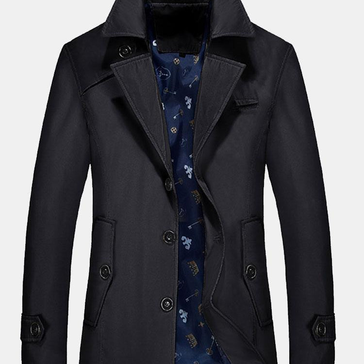 Wim | Trenchcoat van middellange lengte