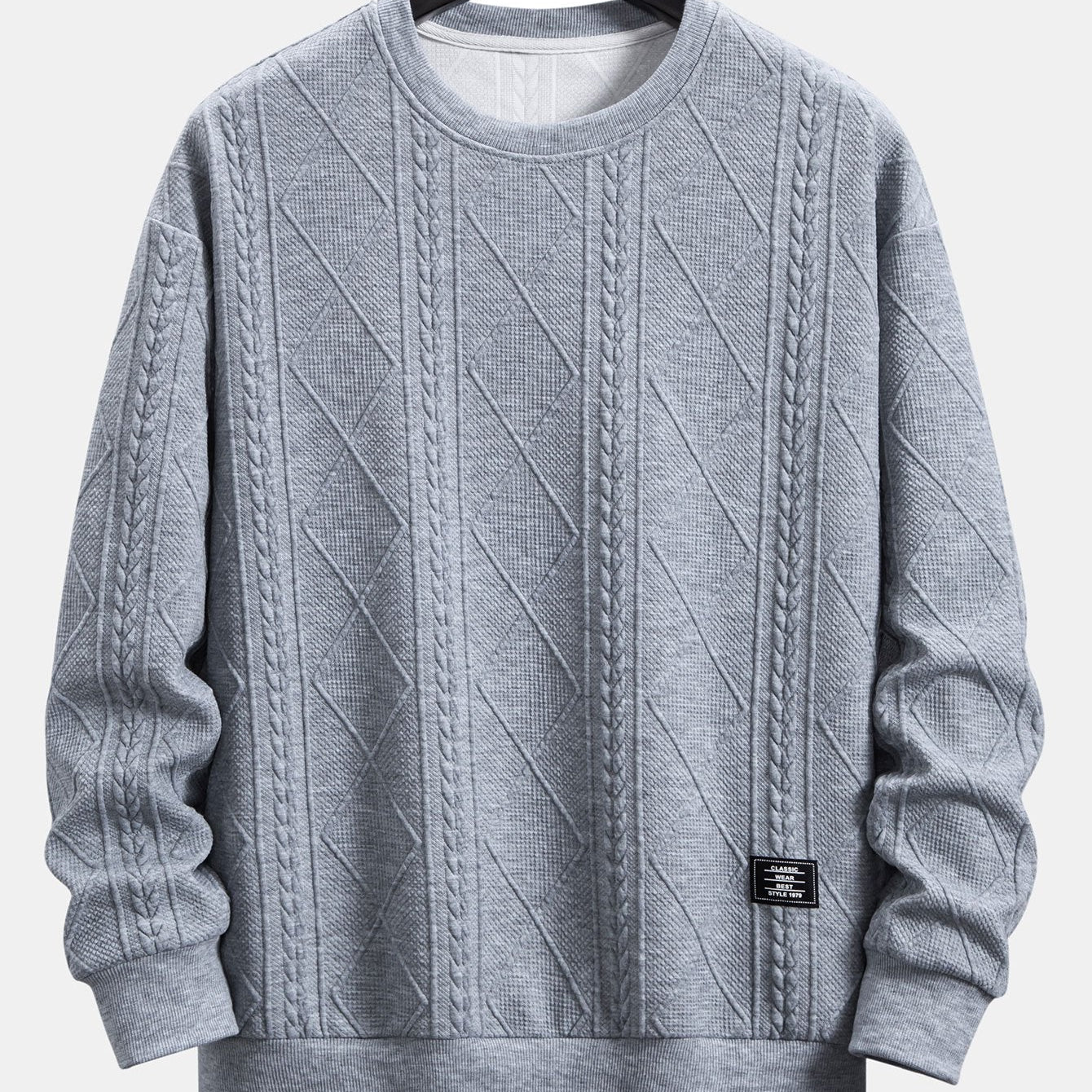 Wout | Sweater met geometrisch jacquarddessin en relaxte pasvorm