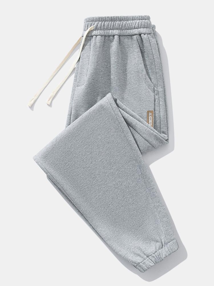 Xavier | Katoenen joggingbroek met trekkoord