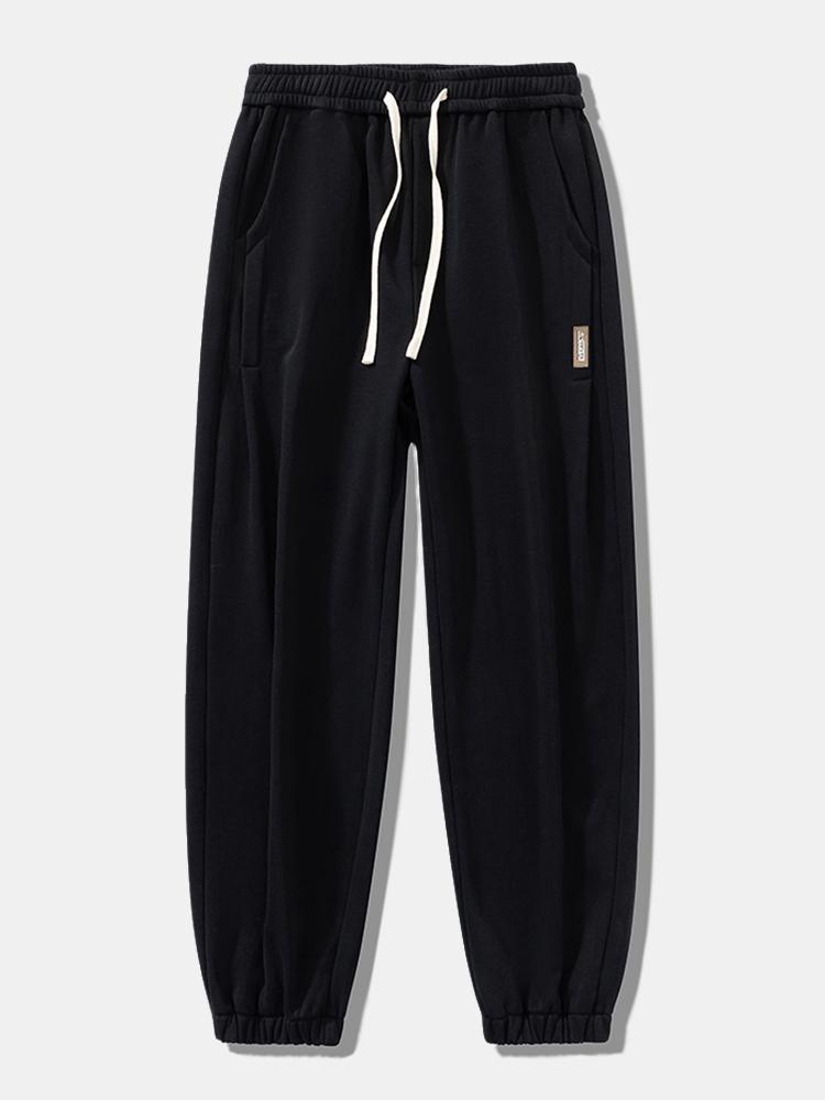 Xavier | Katoenen joggingbroek met trekkoord