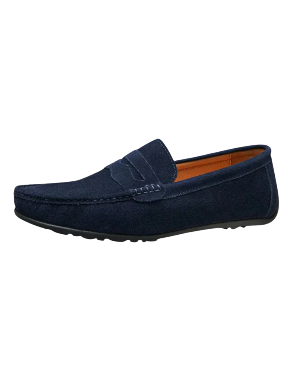 Zander | Marineblauwe suède penny loafers