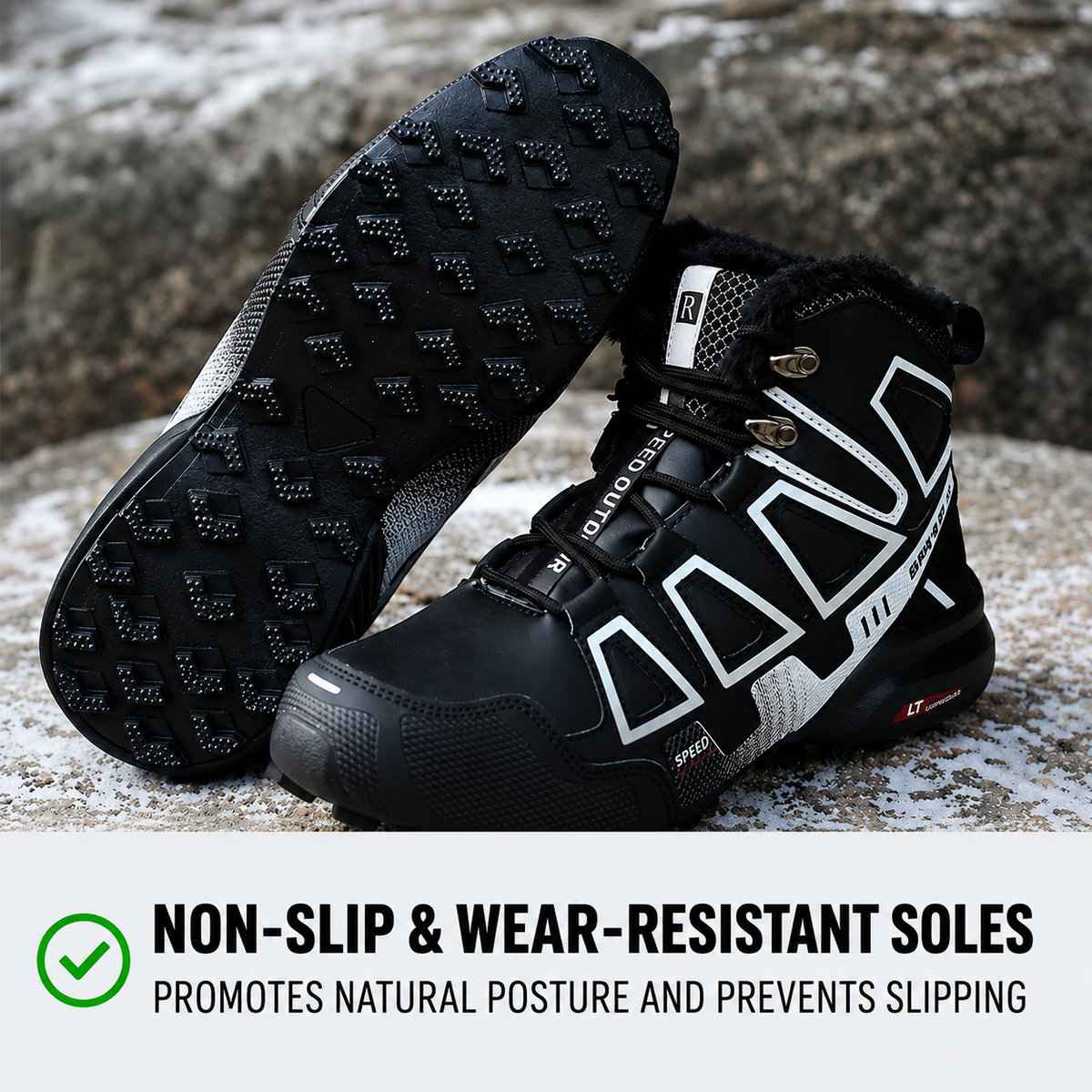 Arne | Zwarte hoge trailschoenen